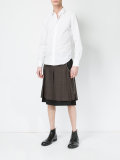 checked wide-legged shorts