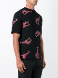 giraffe print T-shirt