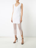 sheer panel dress