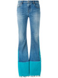 velvet panelled jeans