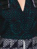 adire and lace fitted dress