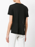 slit v-neck T-shirt 