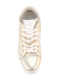 distressed metallic sneakers