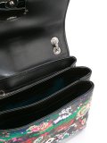 contrast print satchel bag