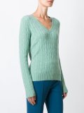 cable knit v neck jumper