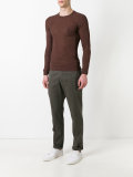 slim-fit ribbed jumper