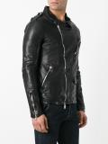 chest pocket biker jacket