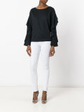 ruffled longsleeved blouse