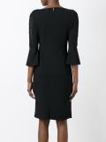 geometric lace knit dress