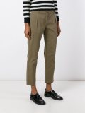 cropped pleated trousers