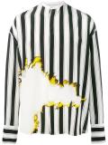bleach and stripe print shirt