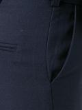 folded hem slim fit trousers