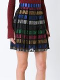 striped pleated skirt