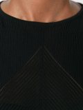 ribbed panel fitted dress