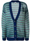 striped buttoned cardigan