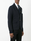 contrast brand armband blazer