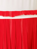 contrast pleated dress 