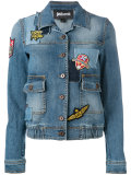 embroidered patch denim jacket 