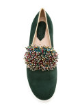 beads trim slippers 