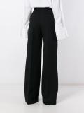 asymmetric overlay palazzo pants