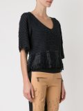 v-neck knit blouse