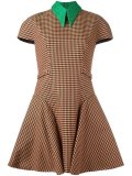 short sleeve checked dress