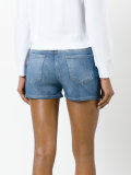 heart patch denim shorts