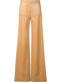 high waist leather trousers