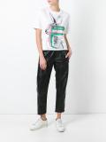 glitch bunny print T-shirt