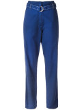 D-ring belted trousers