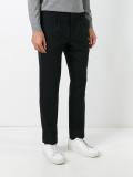 pleated detailing tapered trousers