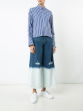 cropped striped shirt