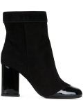 contrast toe cap boots