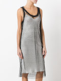mesh detail dress