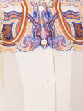 ruffled trim printed shirt