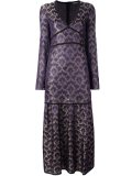 low v neck jacquard dress