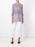 pleated jacquard blouse
