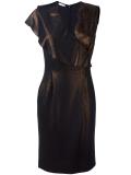 lace detailing metallic dress