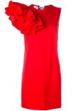 ruffled sleeve shift dress