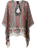 tassel embellished striped tunic