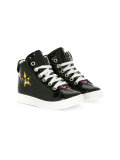 patched hi-top sneakers