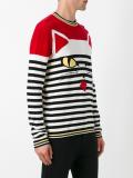 'cat wink' striped jumper