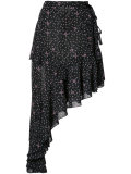 'Floral Make Love' asymmetric skirt