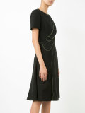 stitched cut-out dress