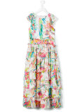 printed tiered ruffled dress