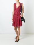 lace trim ruffle dress