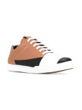 colour block low-top sneakers