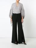 slit leg flared trousers 