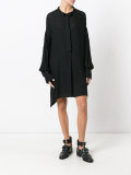 gathered longsleeves shirt dress