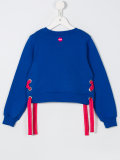lace-up detail sweatshirt 